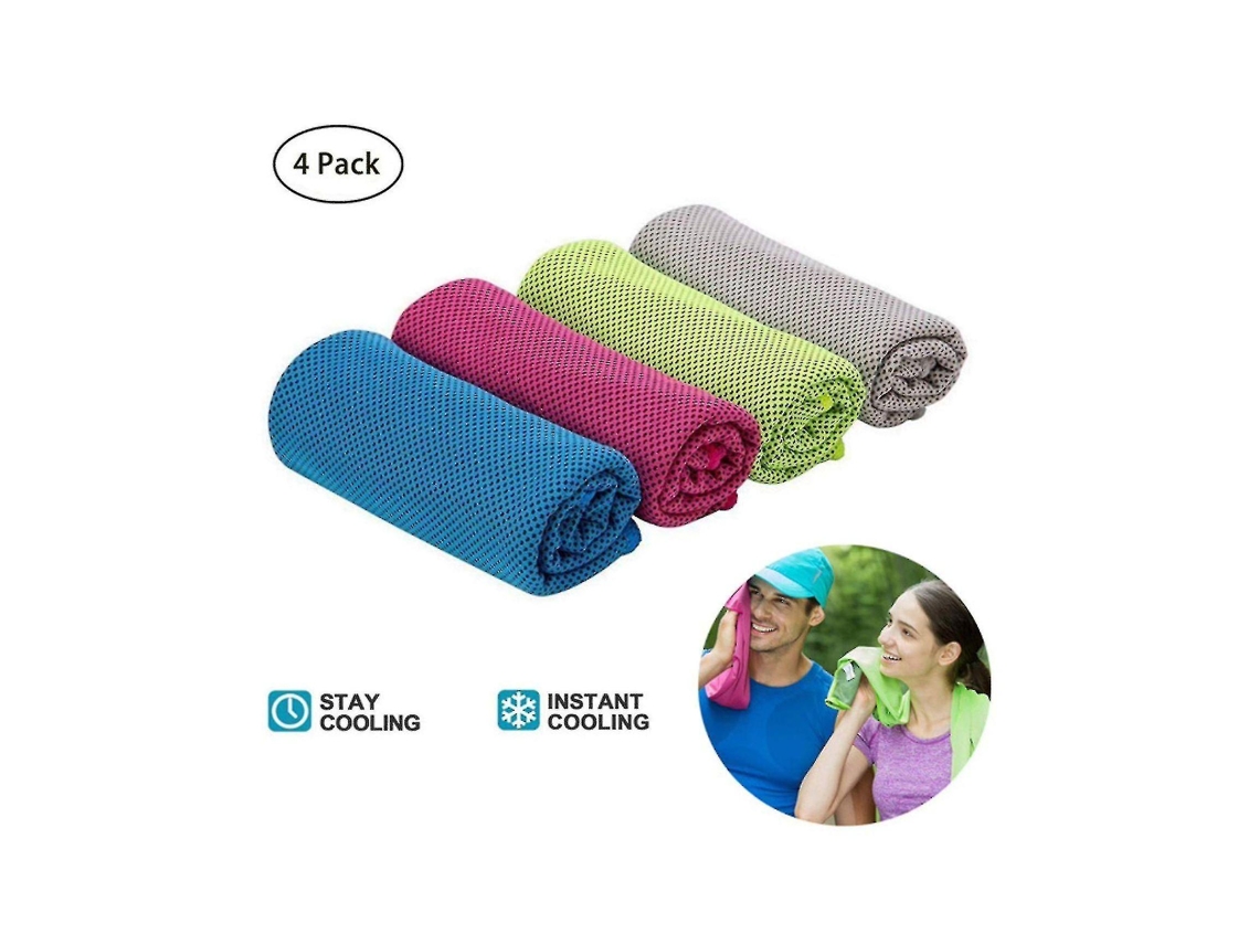 4x Toalha De Resfriamento Para Esportes 10030cm Toalha De Resfriamento Fitness Slowmoose