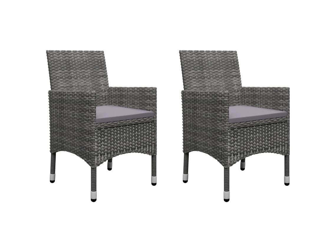 Maison Exclusive - 5 Pcs Conjunto De Jantar Para Jardim Cinzento