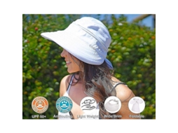 2026 sombrero de Sol para Mujer Upf 50+ Protector Convertible Visera Playa Ligero Transpirable Plegable