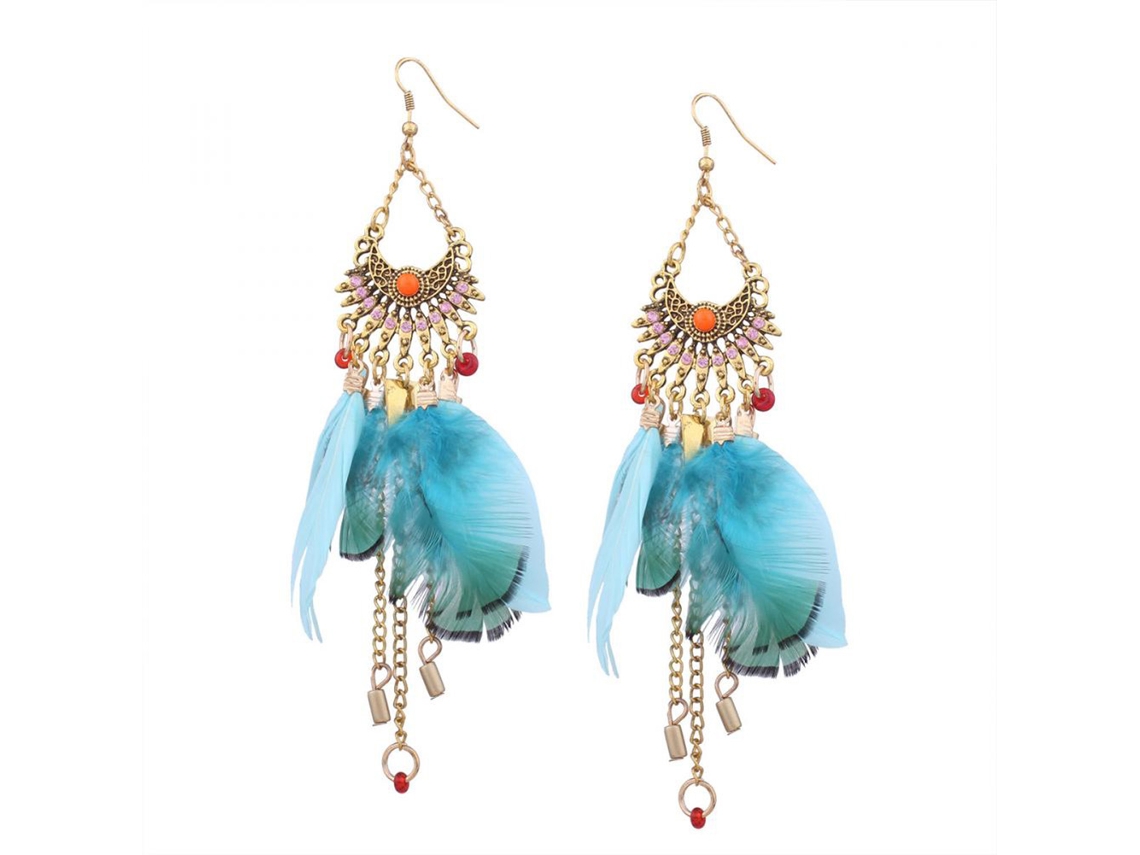 Brincos Pendentes Etnicos Com Tassel Elegante Romantico