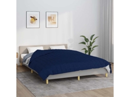 Vidaxl Manta Pesada 15 Kg 220x235 Cm Tecido Azul