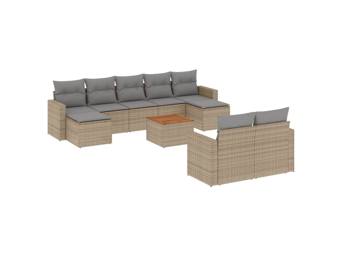 Garden Sofa Set, Garden Sofa Sets Vidaxl Bege Rattan / Vime (n/a)