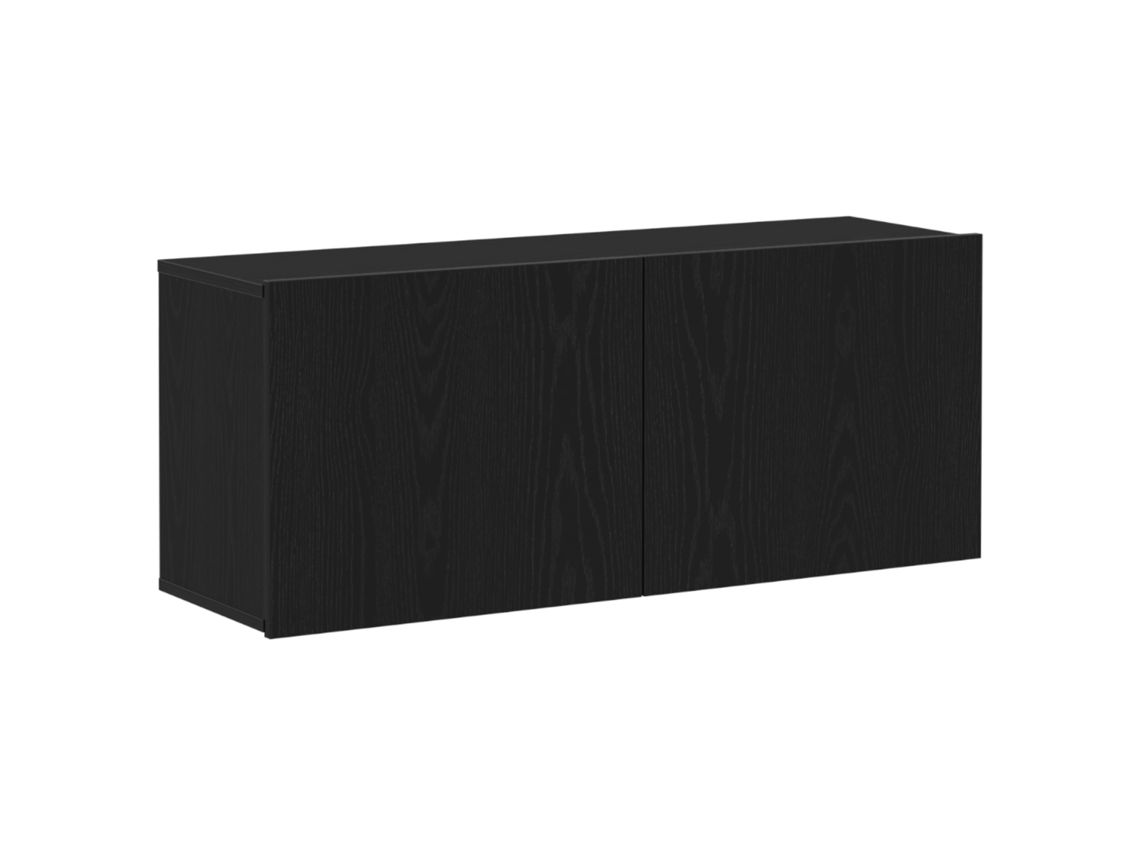 Conjunto 1 Armário De Parede Vidaxl Preto Derivados De Madeira (100 X 30 X 41 Cm)