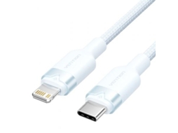 VENTION Lalsh Usb Tipo-C Cabo Lightning/ Usb Tipo-C Macho Lightning Macho/ 27W/ 480Mbps/ 2M/ Azul