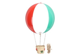 Balão de Ar Quente com Cesto de Rattan para Natal | S/MARCA