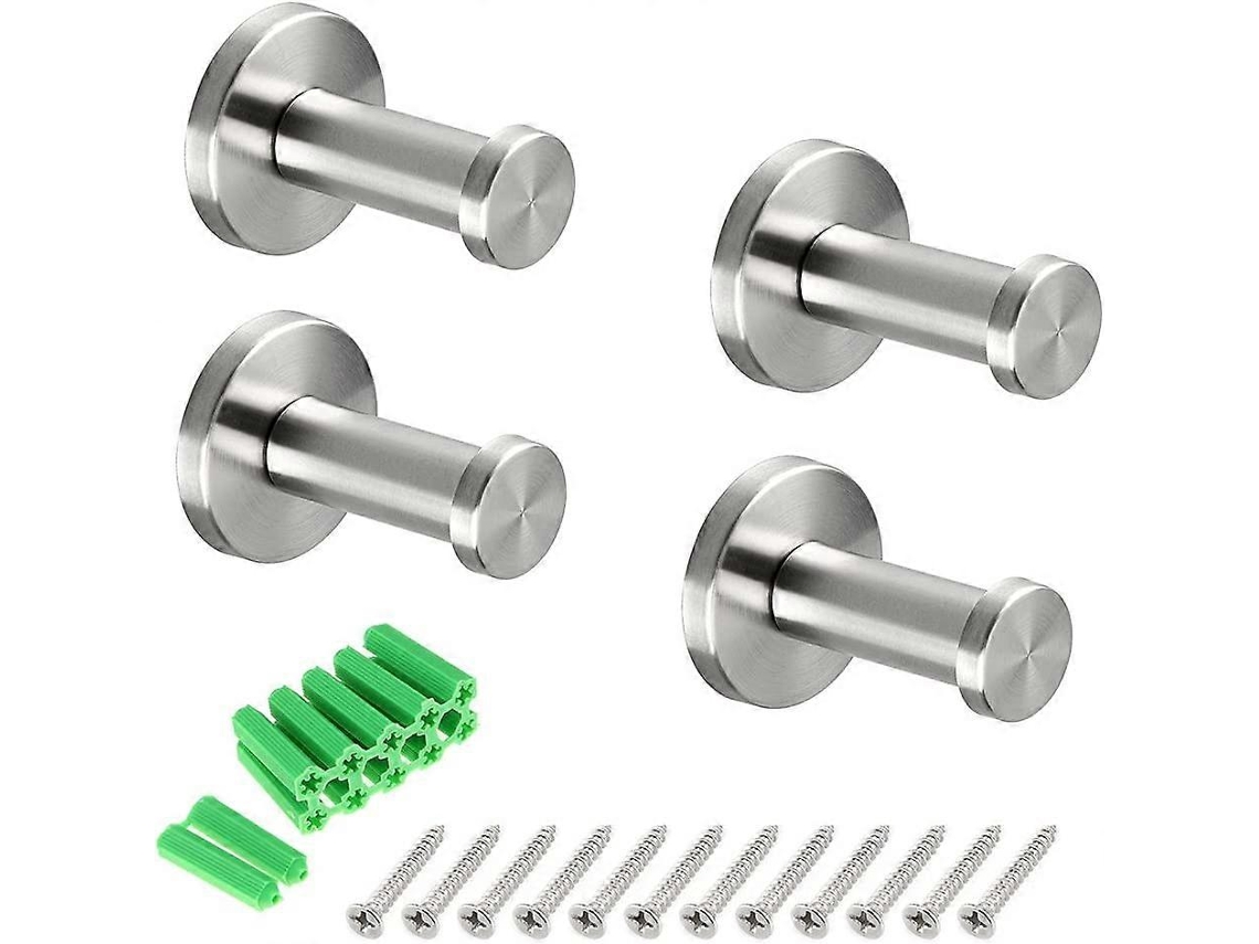 Conjunto de 4 Ganchos de Parede em Aço Inoxidável 304 | AQUAFORGE