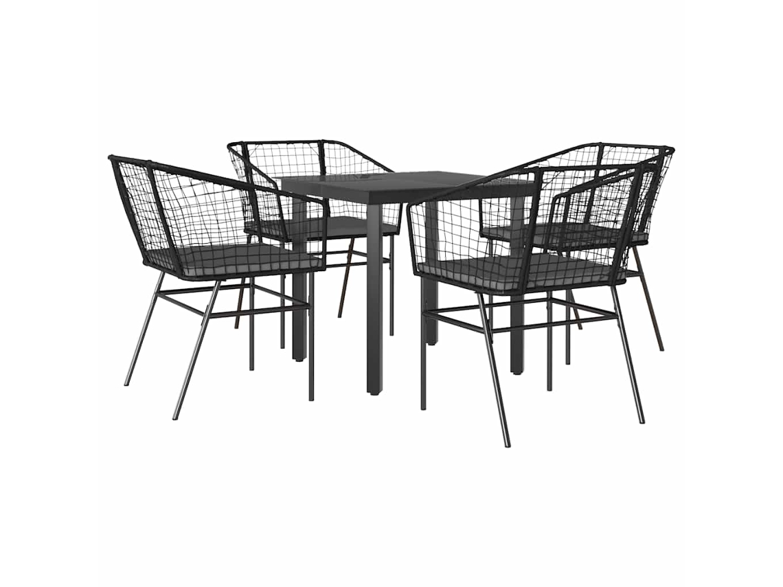Garden Dining Set, Garden Dining Sets Vidaxl Preto Vime (80 X 80 X 74 Cm)