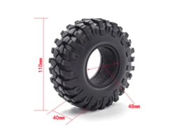 Pneus De Borracha Para Rc Crawler 1.9 Polegadas 4pcs Para Trx4 Scx10 90046 90047 Cc01 Carro Rc