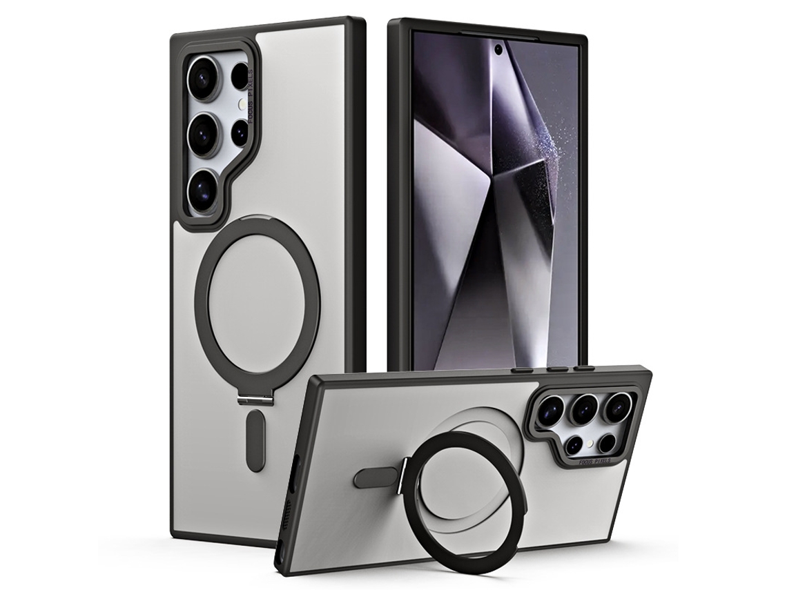 Nova Capa Magnética Fosca À Prova De Choque Da Samsung Para Galaxy S24 Ultra - Preta