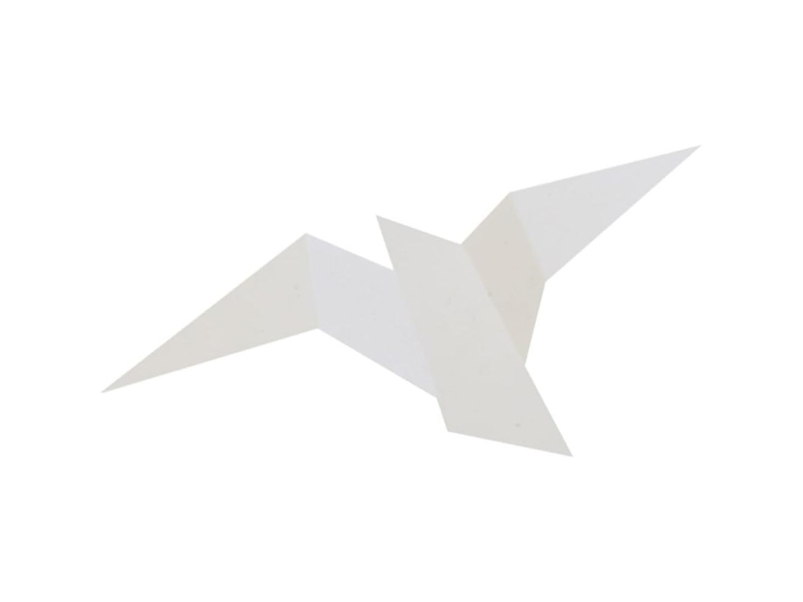 Luminária de parede nórdica moderna com design geométrico de pássaros em ferro branco e acrílico BRILVIBERA