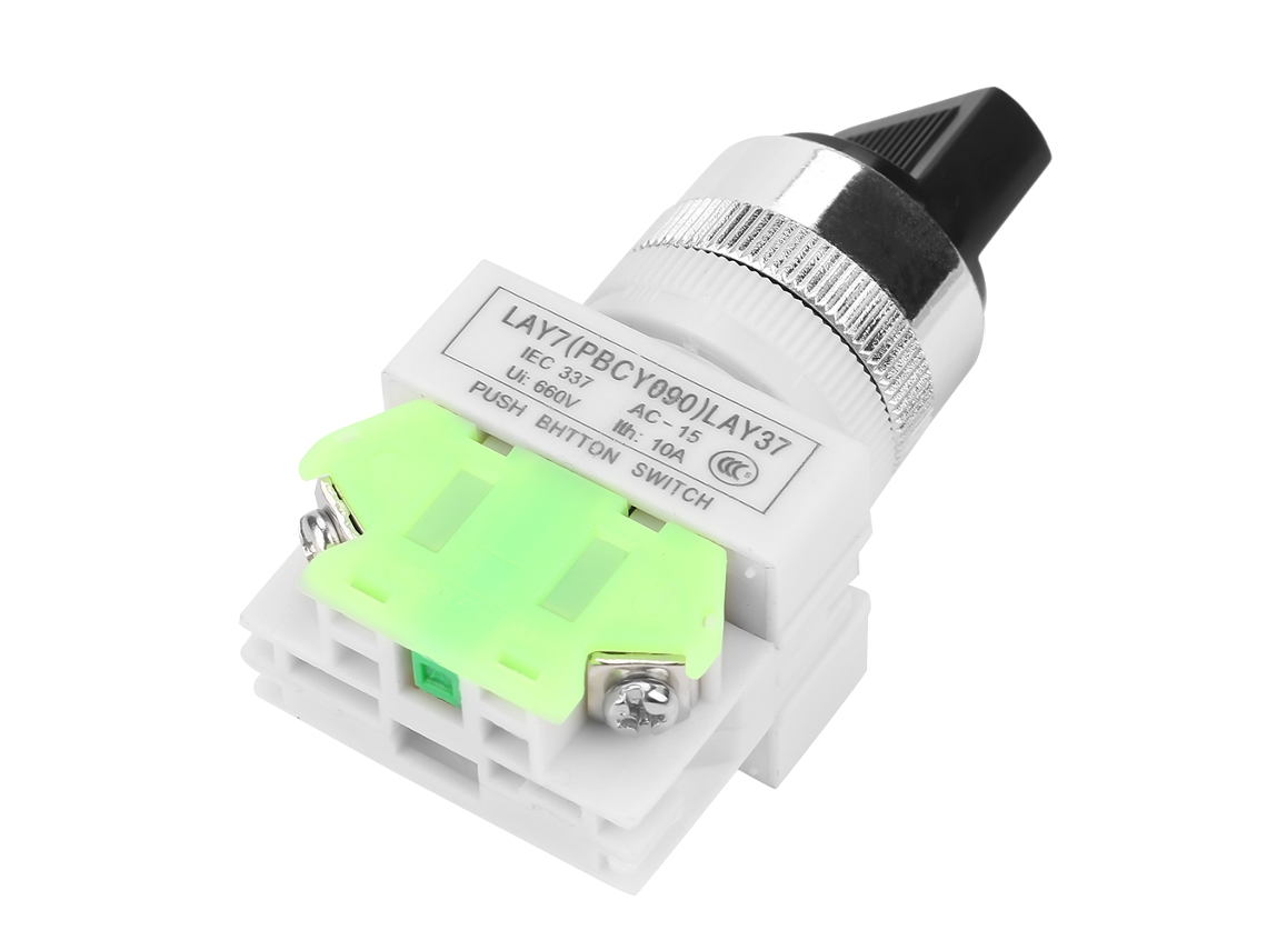 Interruptor Rotativo De 2 Posições Com Trava Automática Da Laxiscreed Para Instalação Em 22mm