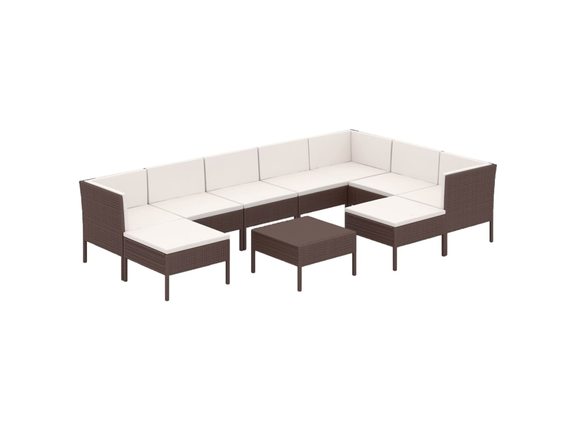 Garden Lounge Set, Garden Lounge Sets Vidaxl Marrom Rattan / Vime (n/a)