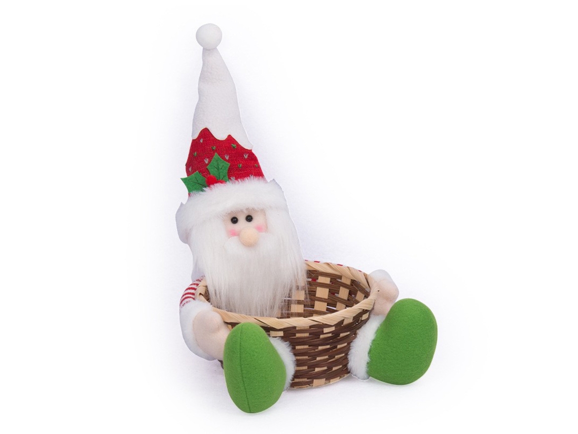 Cesta de Doces e Frutas de Natal para Crianças com Material Seguro