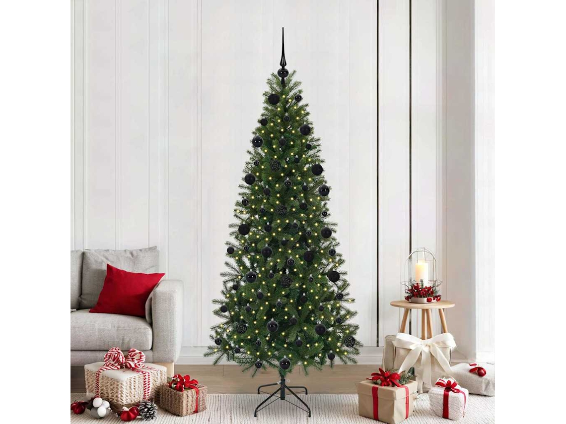 Vidaxl Árvore De Natal Artificial Verde 210 Cm Pe E Pvc
