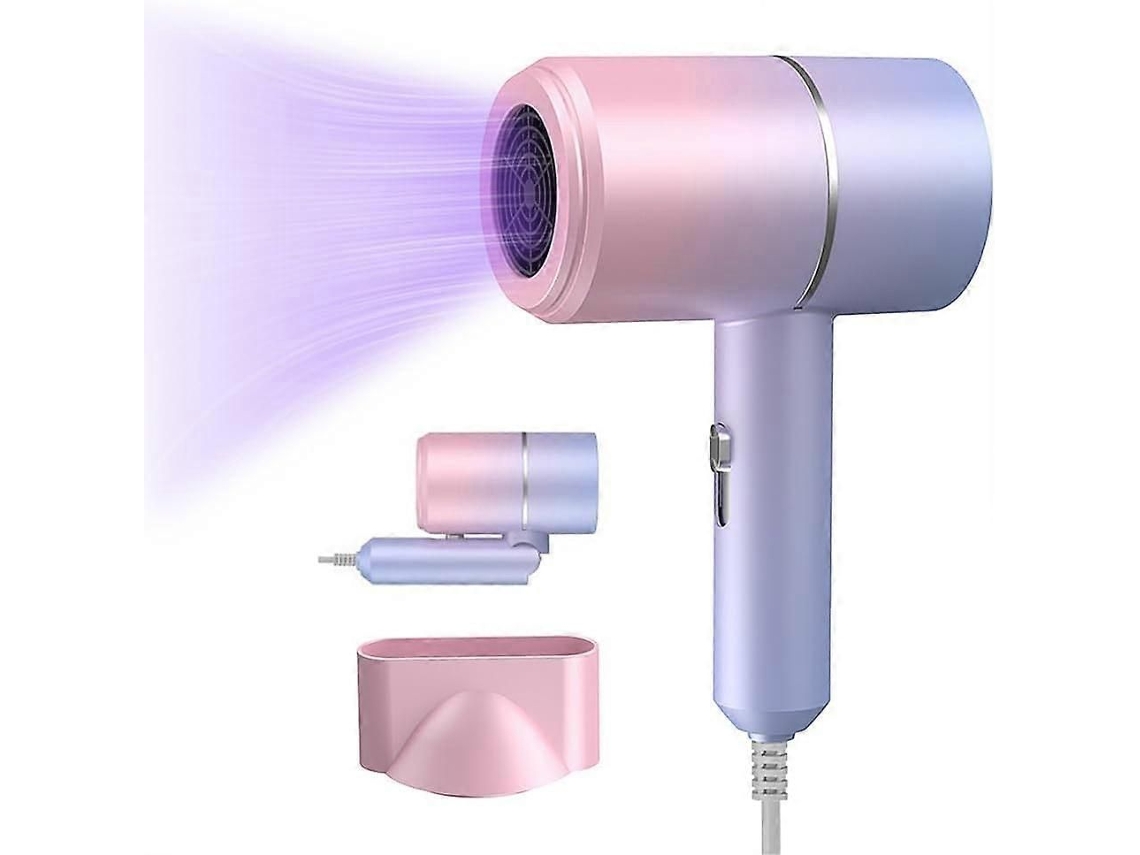 Secador de Cabelo Aura, Viagem Dobrável, Pequeno, com Botão Quente e Frio, Seca Dor Iônico Sec GOKOCO