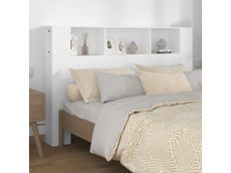 Vidaxl Armário De Cabeceira 160x18,5x104,5 Cm Branco