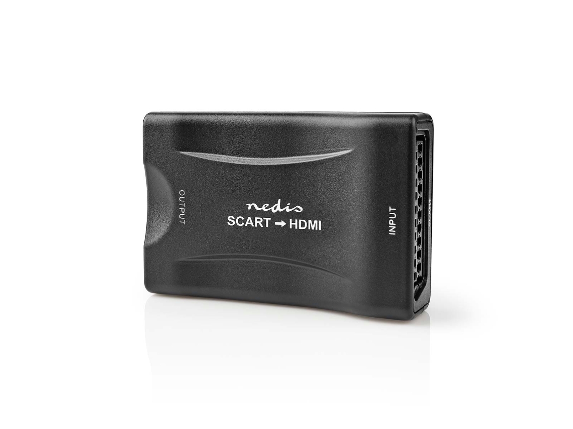 Conversor Hdmi™| Scart Fêmea| Saída Hdmi™| Unidirecional| 1080p| 1, 2 Gbps| Abs| Preto