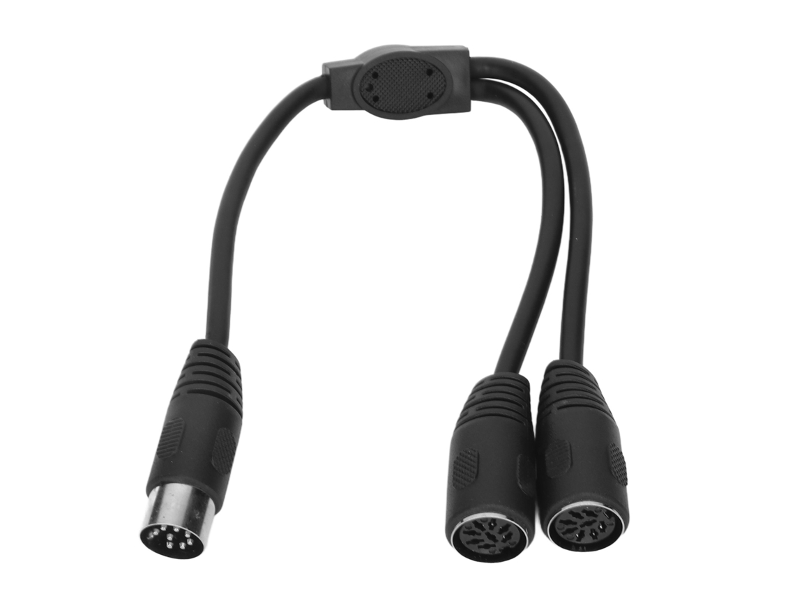 Aetheria cabo Adaptador Divisor Din 8 Pinos Macho para 2 Fêmeas Double Shielding 0.3m/1.0ft