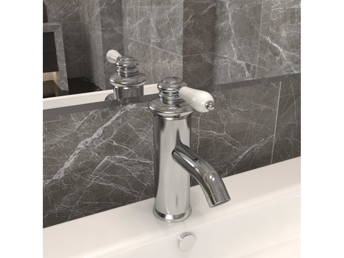 Torneira Para Banheiro Vidaxl Prateada 130x180 Mm Aquaforge