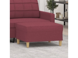 Vidaxl Apoio De Pés 70x55x41 Cm Tecido Vermelho-tinto