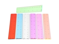 Conjunto De 14 Réguas Transparentes Coloridas Kit Matemáticas Para