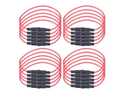 20 Peças Suporte De Fusível Tipo Parafuso Com Cabo 18cm 22awg 6,3a Para Uso Múltiplo