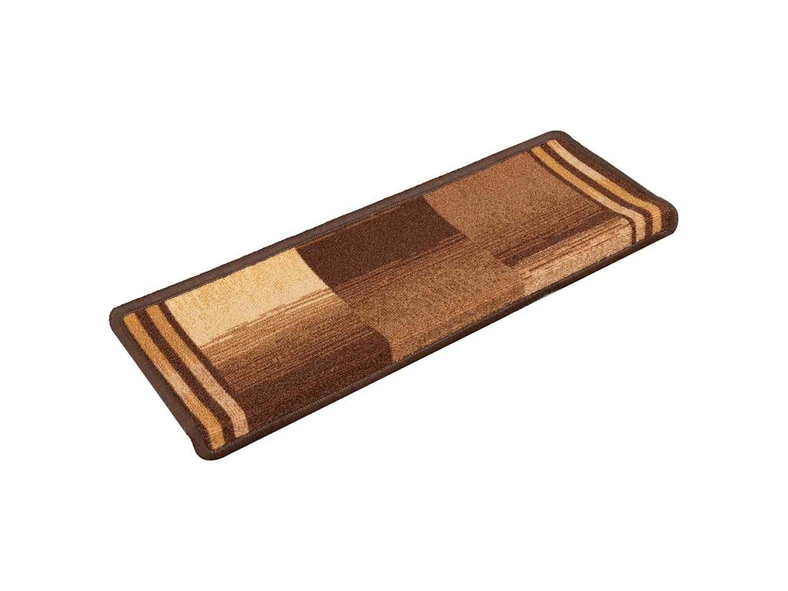 Tapetes de Escadas Adesivos Castanho MAISON EXCLUSIVE 10 Pcs 65x21x4 cm