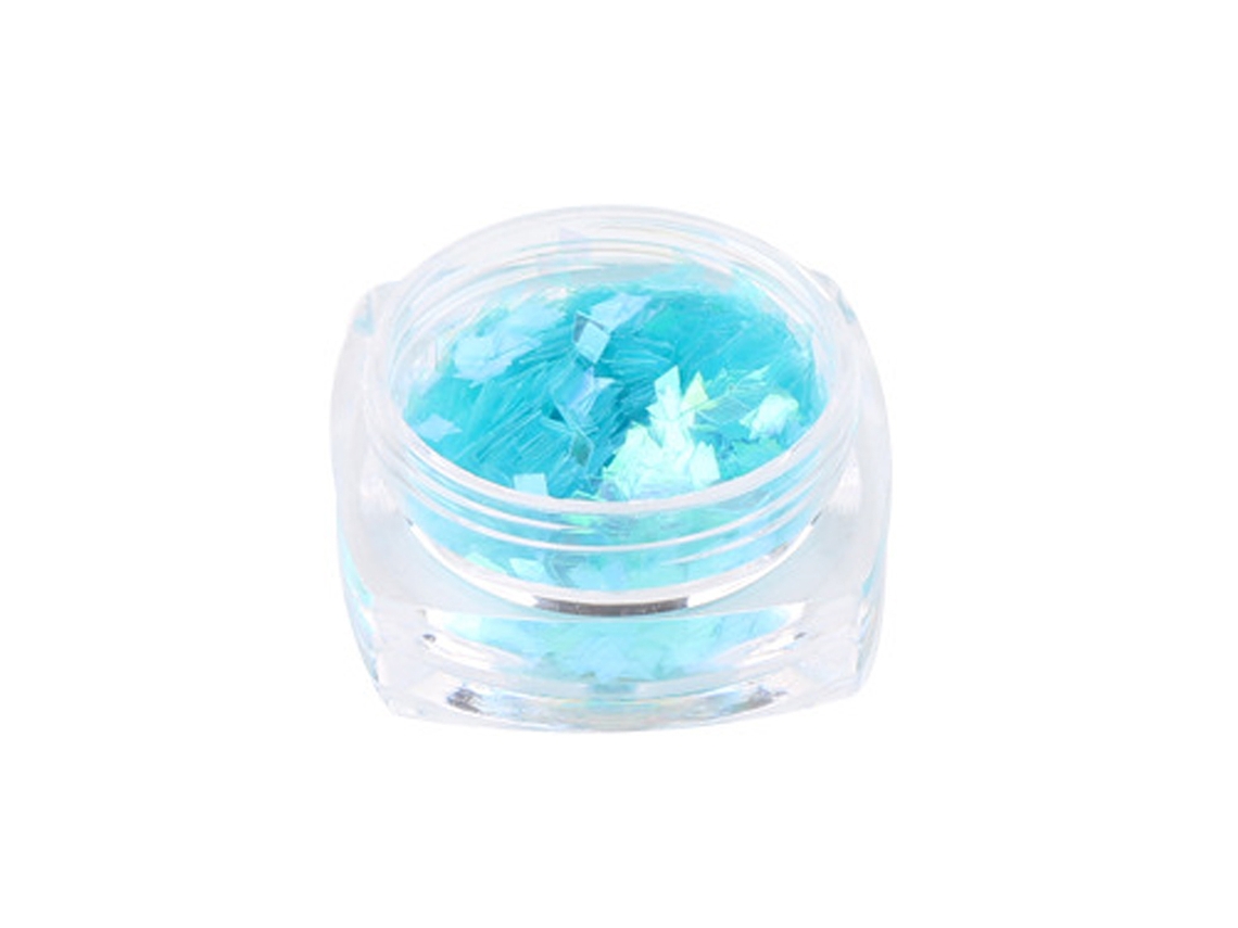 Decoração De Unhas Com Glitter Em Forma De Losango Paillette Sequin Manicure 2azul Céu