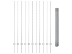 Conjunto 1 Cerca Externa Vidaxl Prateado Aço (25 X 1,4 M)
