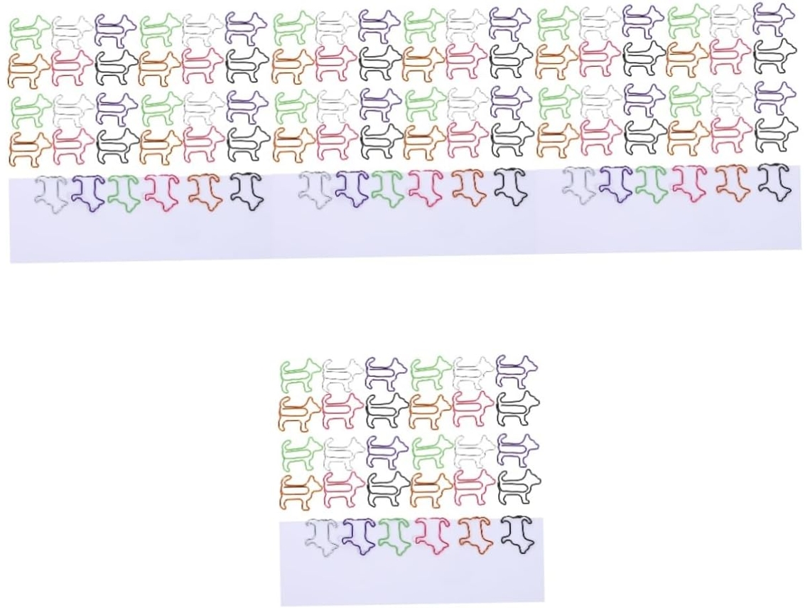 Conjunto de 4 clipes de papel em formato de cachorrinho, clipes para documentos, clipes de fixação, acessórios de escritório