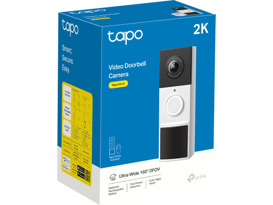 Vídeo Porteiro Inteligente com Bateria TP-LINK Tapo TD21 2K IP65
