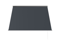 Toldo Retrátil para Janela 150x120 Cm com Estrutura de Alumínio Ângulo de Inclinação Ajustável Anti uv e Impermeável Cinza Escuro ORBITRA COMMERCE