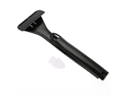 Barbeador manual para corpo inteiro com cabo longo e dobrável.