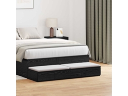 Vidaxl Gavetas De Cama Carvalho Preto 120 X 36,5 X 16,5 Cm
