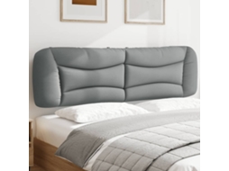 Vidaxl Almofadão De Cabeceira Hvar 180 Cm Tecido Cinzento-claro