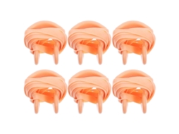 Clipe Nasal De Silicone Para Natação Com Alça Para Adultos, Confortável E Resistente A Rasgos, Bege, Pacote Com 6 Unidades.