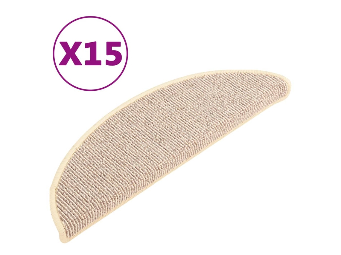 Carpet Stair Tread, Carpet Stair Treads Vidaxl Branco Polipropileno (56 X 17 X 3 Cm)