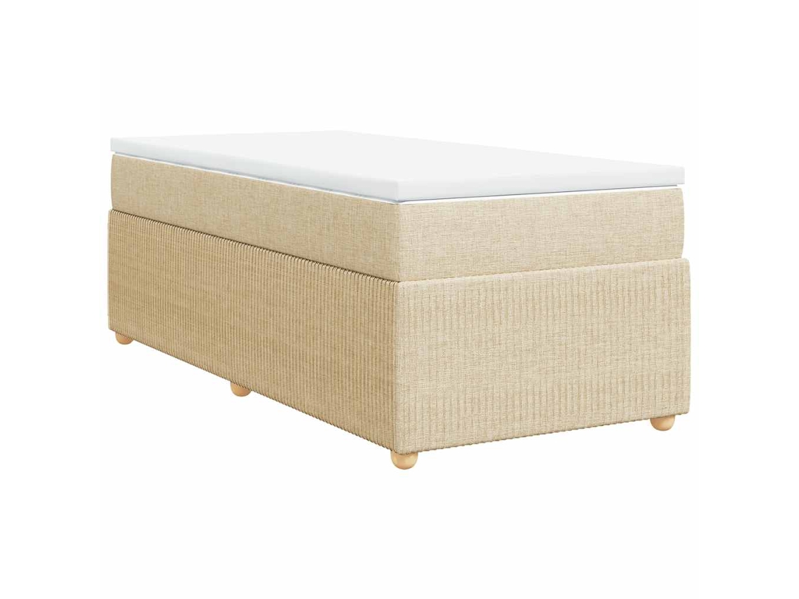 Cama com Molas/colchão 90x200 Cm Tecido Cor Crème MAISON EXCLUSIVE