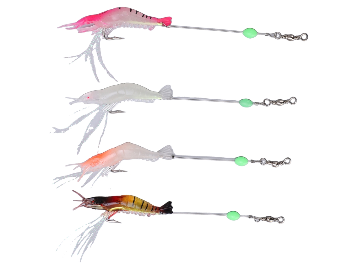 Conjunto 4 Iscas Camarão Artificial 6.5g
