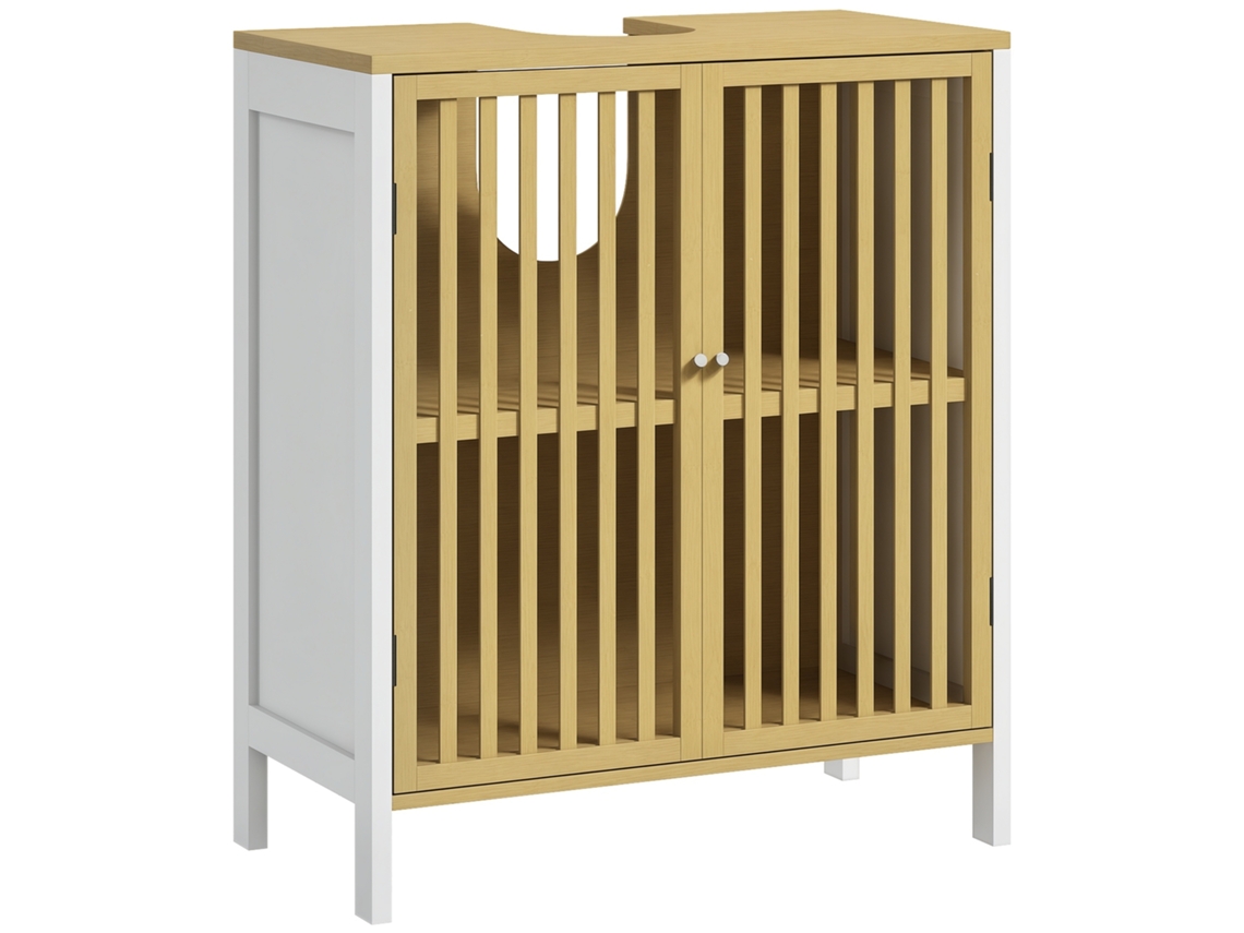 Móvel sob pia com portas e prateleira ajustável BTFORUS 60x30x70cm