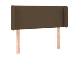 Cabeceira com tecido Abas marrom escuro MAISON EXCLUSIVE (103x16x78 cm)