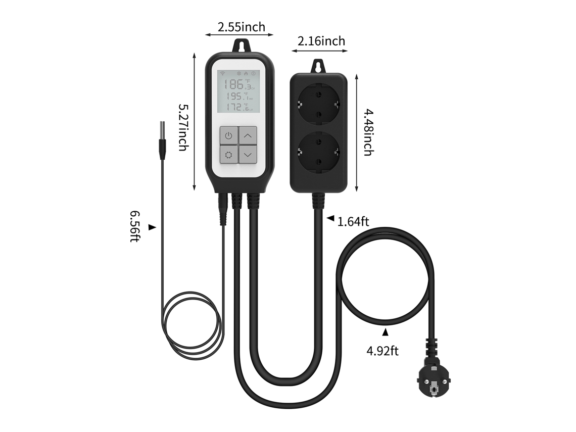 Fotografado com controle de temperatura (com controle inteligente de temperatura e conexão Wi-Fi inteligente)