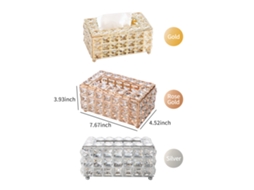 Porta Produtos De Papel Decorativo Retangular De Cristal Com Opções De Cor