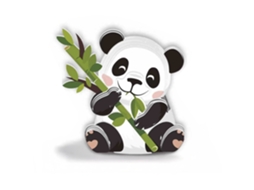 Quebra-cabeça 3d De Panda Em Papelão, 7x4x7 Cm, Fácil De Montar Sem Cola.