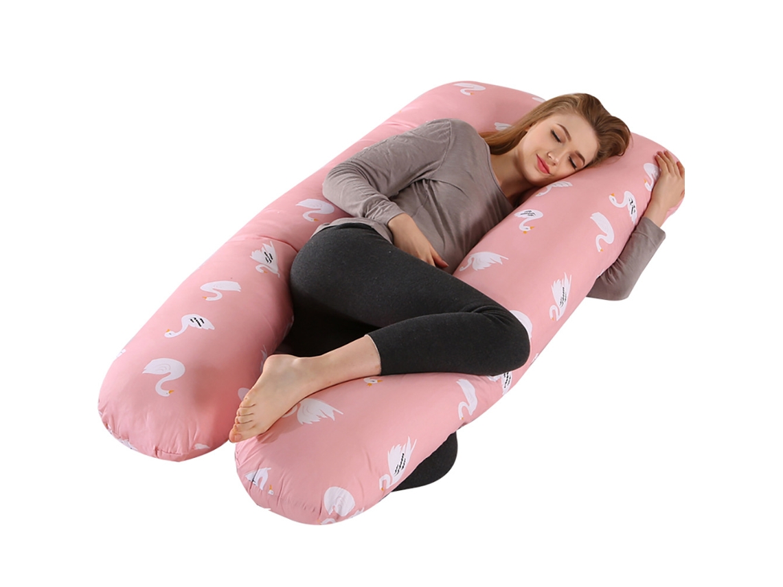 Almofada para Grávidas, Travesseiro de Dormir para Gestantes, Alívio Dor no Corpo Durante a Gravidez SPQMENT (140x80cm cisne)