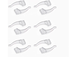 Ganchos de Orelha para Óculos 6 Pares, Suporte Silicone Antiderrapante Confortável Óculos, Ponta Têmpora Esp GOKOCO (transparente)