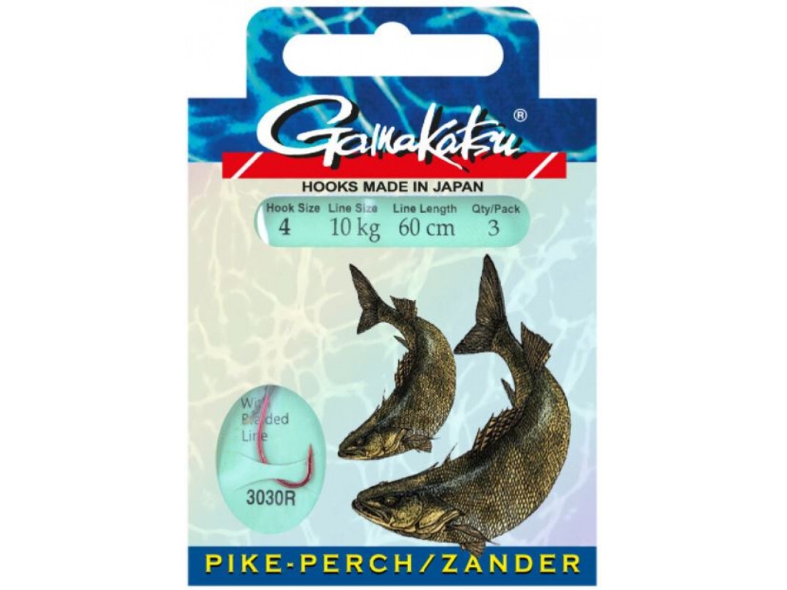 Conjunto de 3 Ganchos GAMAKATSU Pike-Perch Ls-3030 60 Cm
