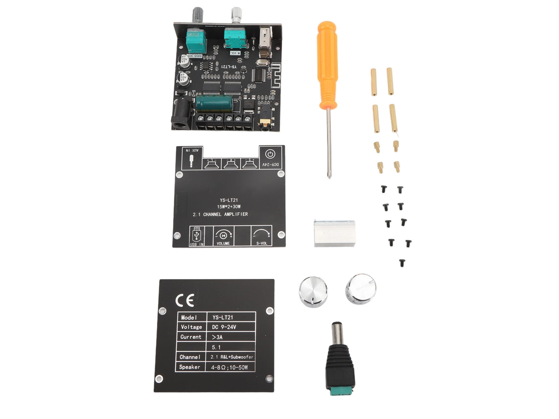 Placa De Amplificador Digital Bluetooth 2.1 Canais 15w 15w 30w Com Canal De Grave Ys Lt21