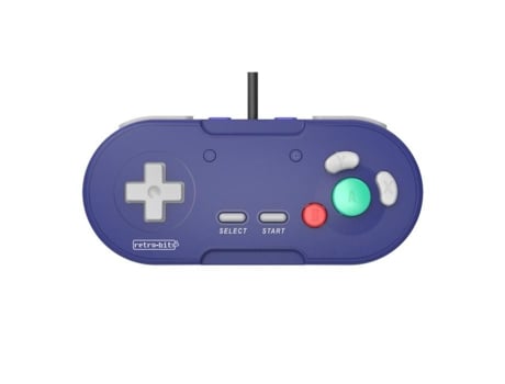 Comando Retrogaming-Retrobit Legacygc Wired Nintendo Gamecube Indigo Blue Conexão Original