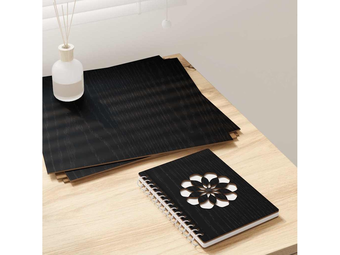 Vidaxl Painéis De Decoração 12 Unid. Carvalho Preto 30 X 30 X 0,27 Cm